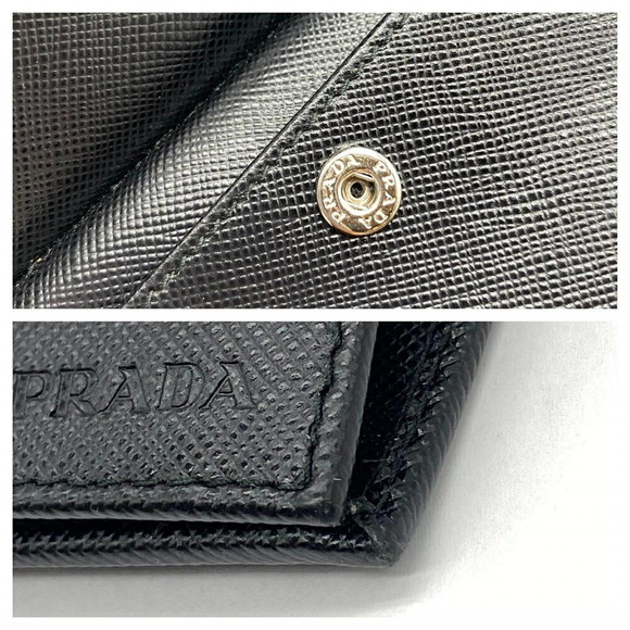 Prada Saffiano Leather Bifold Wallet Black - Picture 9 of 10